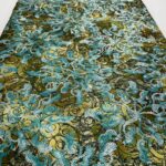 Olive Green & Blue Lace| 5 Yards view 1