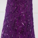 Dark Purple Sequin Lace | 5 yards view 1