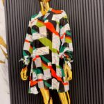 Stripped Graphic Print Dress view 2