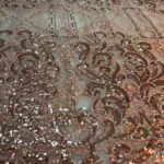 Nude Rose Gold Sequin Lace | 5 yards view 2