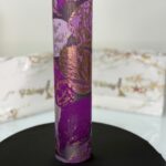 Purple & Gold Leaf Sego Gele view 1