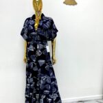 Black & White Open Back Maxi Dress view 1