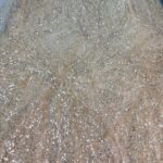 Creme x Gold Beaded Lace | 5 yards view 1