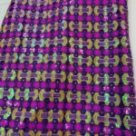 Purple w/ Gold Sequin Lace | 5 yards view 1