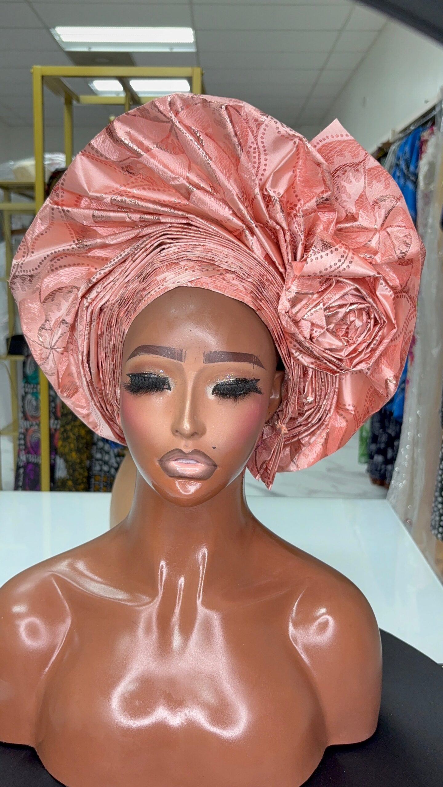 Pastel Peach-Pink | Auto Gele