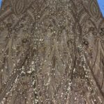 Elegant Gold Beaded Sequin Lace | 5 yards view 3