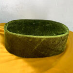 Solid Dark Green Velvet African Mens Cap view 1