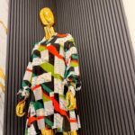 Stripped Graphic Print Dress view 1