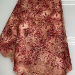 Ombré Peach Net Lace | 5 yards view 2