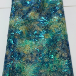 Fern Green & Blue Sequin Lace | 5 yards view 1