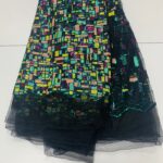 Black Mosaic Checkered Lace | 5 yards view 2