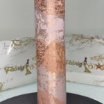 Peach & Gold Leaf Sego Gele view 1