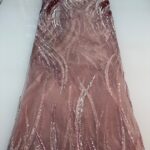 Blush Pink Streak Lace | 5 yards view 2