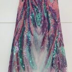 Purple Transparent Sequin Net Lace | 5 yards view 1