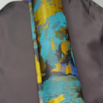 Blue X Gold Metallic Sego| 1 Gele view 1