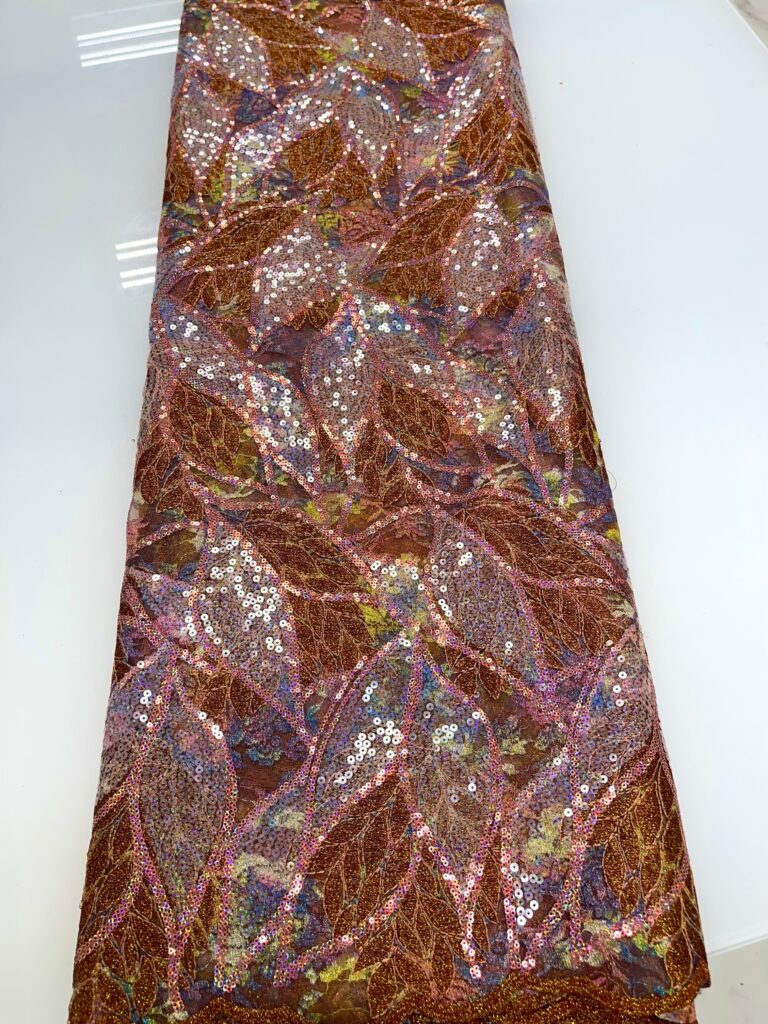 Bronze Sequin Lace | 5 yards