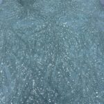 Light Blue x Silver Sequin Lace | 5 yards view 2