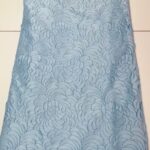 Ice Blue Floral Design Lace | 5 yards view 1