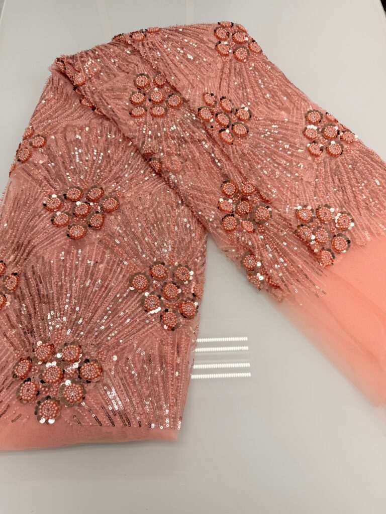 Light Peach Lace | 5 yards