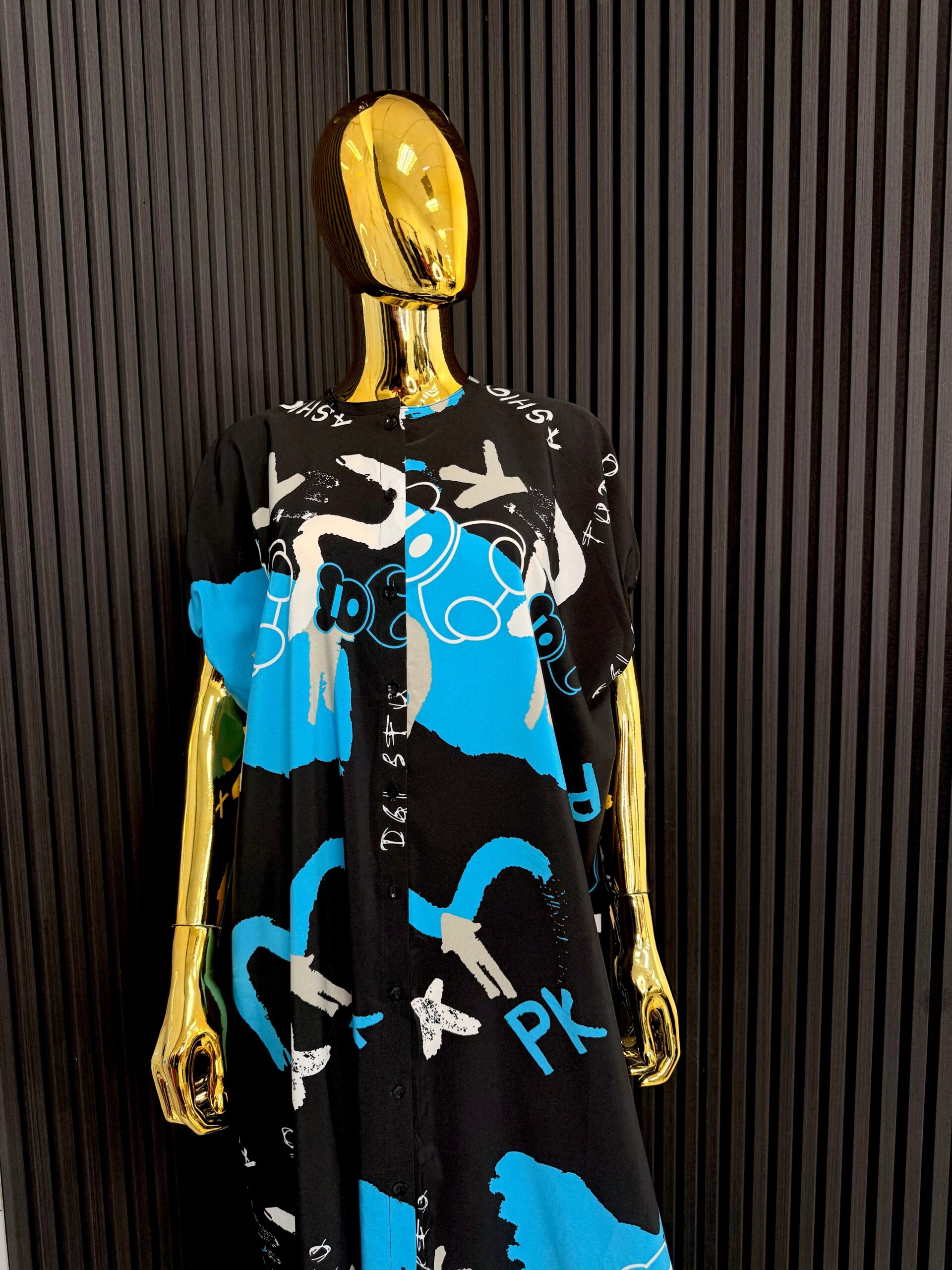 Black X Blue Abstract Bubu