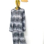 Grey & White Button Up 2-Piece Set view 1