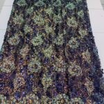 Indigo Holographic Sequin Lace | 5 Yards view 1