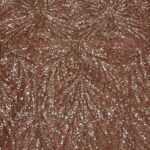Burgundy Rose Gold Sequin Lace | 5 yards view 2