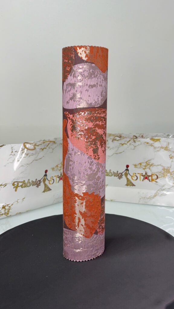 Orange x Gold Leaf Design | Sego Gele
