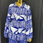 Agbonma White & Blue Adire Print view 1