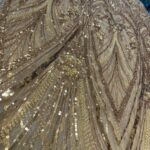 Elegant Gold Beaded Sequin Lace | 5 yards view 1