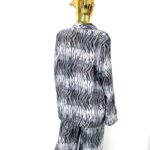 Grey & White Button Up 2-Piece Set view 3
