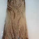 Rose Gold x Teal Streak Lace | 5 yards view 2