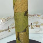 Dark Green & Gold Leaf Design | Sego Gele view 1