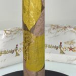Yellow Gold Leaf Design | Sego Gele view 1