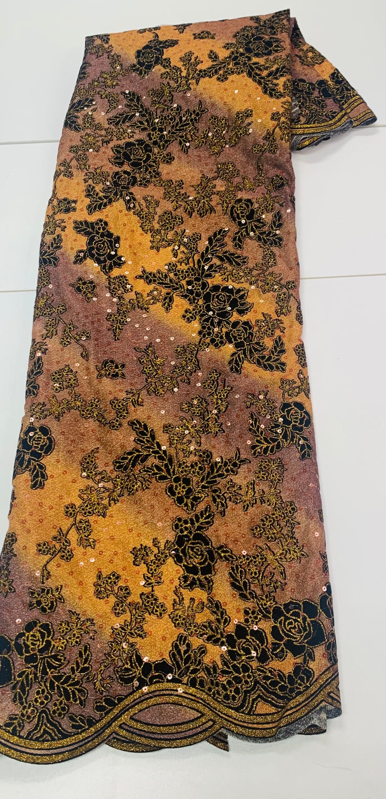 Bronze & Gold Lace | 5 yards