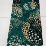 Hunter Green Tulle Bead Lace | 5 yards view 1