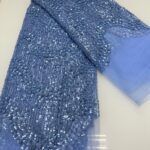 Sky Blue Beaded Lace | 5yards view 1