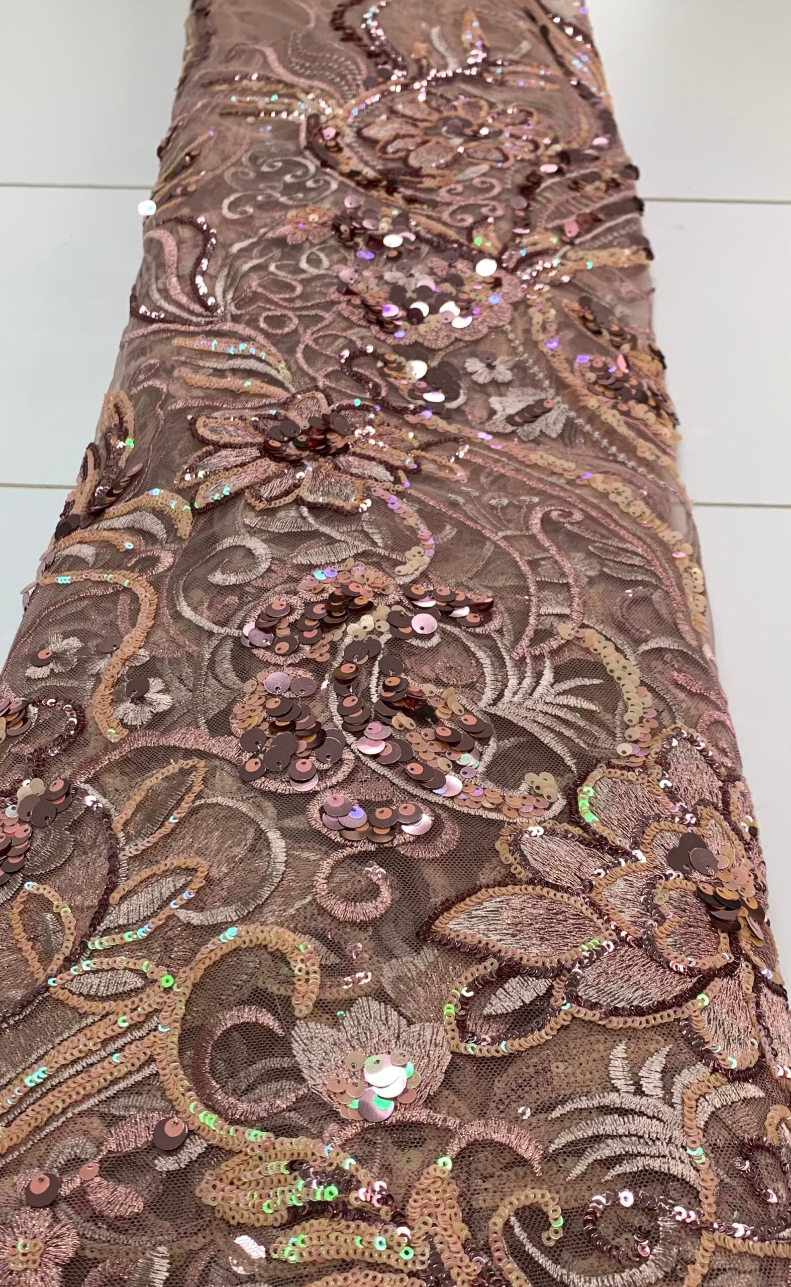 Rose Gold Blush Lace | 5 yards