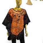 Orange Galaxy Print Adire Set view 1