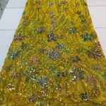 Yellow Floral Lace | 5 yards view 1