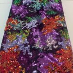 Multi Patterned Purple Lace | 5 yards view 1