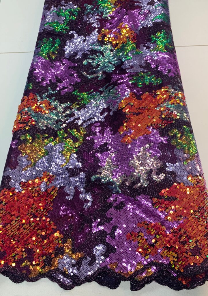 Multi Patterned Purple Lace | 5 yards