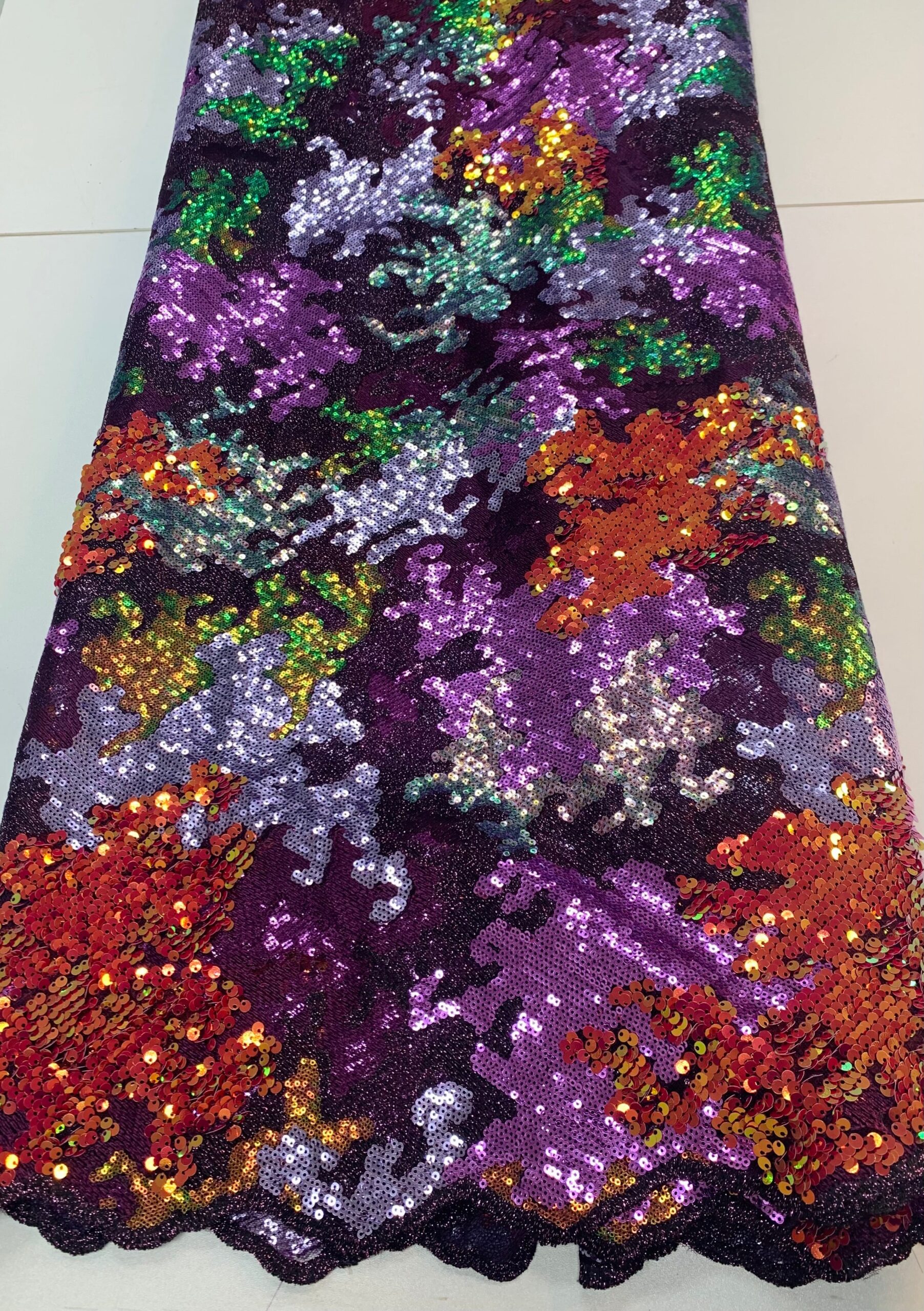 Multi Patterned Purple Lace | 5 yards