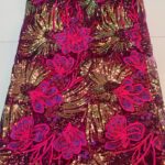 Hot Pink Floral Net Lace | 5 yards view 1