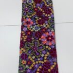 Black x Purple x Burgandy Floral Design Lace | 5 yards view 1