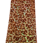 Burnt Orange Sequin Lace | 5 yards view 2