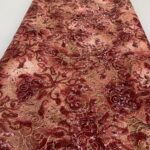 Ombré Peach Net Lace | 5 yards view 1