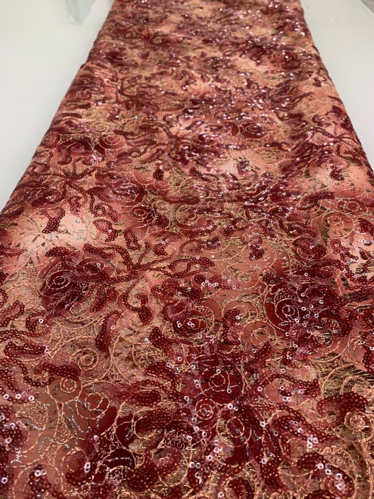 Ombré Peach Net Lace | 5 yards