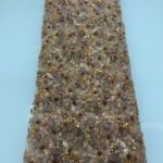 Gold x Red Floral Lace | 5 yards view 3