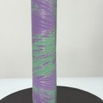 Purple x Teal Leaf Design | Sego Gele view 1